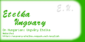 etelka ungvary business card